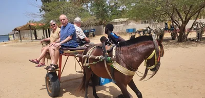 Carreta en un pueblo