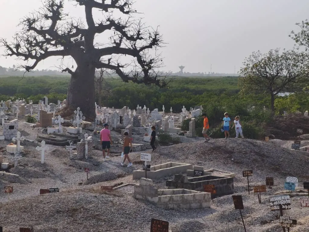 Wide view of the shell cemetery